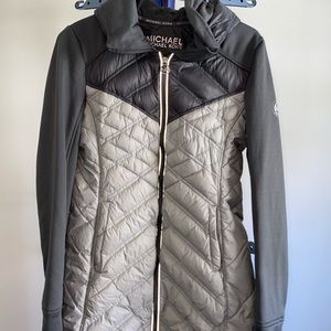 Grey michael kors puffer coat
